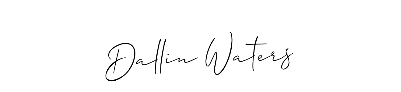 How to make Dallin Waters name signature. Use Allison_Script style for creating short signs online. This is the latest handwritten sign. Dallin Waters signature style 2 images and pictures png