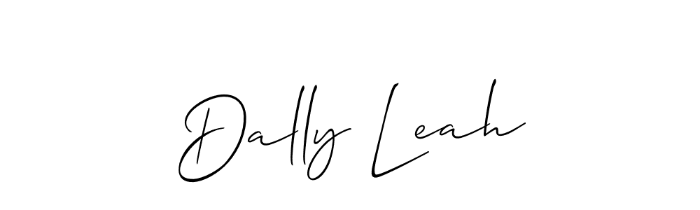 Make a beautiful signature design for name Dally Leah. With this signature (Allison_Script) style, you can create a handwritten signature for free. Dally Leah signature style 2 images and pictures png