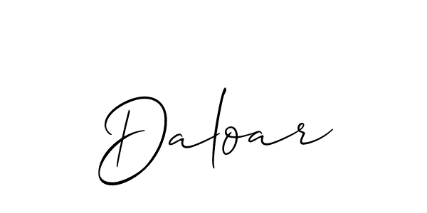 Daloar stylish signature style. Best Handwritten Sign (Allison_Script) for my name. Handwritten Signature Collection Ideas for my name Daloar. Daloar signature style 2 images and pictures png