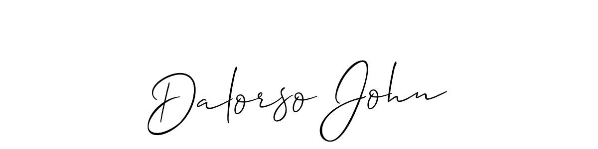 Design your own signature with our free online signature maker. With this signature software, you can create a handwritten (Allison_Script) signature for name Dalorso John. Dalorso John signature style 2 images and pictures png