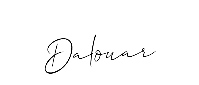 How to make Dalouar signature? Allison_Script is a professional autograph style. Create handwritten signature for Dalouar name. Dalouar signature style 2 images and pictures png