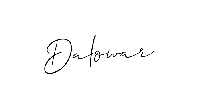 Also we have Dalowar name is the best signature style. Create professional handwritten signature collection using Allison_Script autograph style. Dalowar signature style 2 images and pictures png