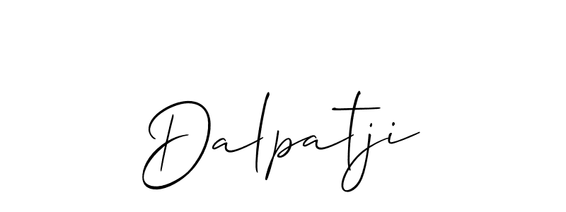 if you are searching for the best signature style for your name Dalpatji. so please give up your signature search. here we have designed multiple signature styles  using Allison_Script. Dalpatji signature style 2 images and pictures png