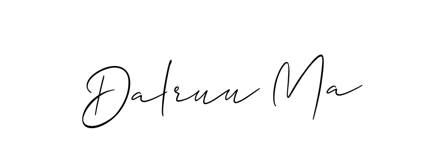 Allison_Script is a professional signature style that is perfect for those who want to add a touch of class to their signature. It is also a great choice for those who want to make their signature more unique. Get Dalruu Ma name to fancy signature for free. Dalruu Ma signature style 2 images and pictures png