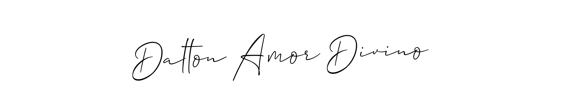 Create a beautiful signature design for name Dalton Amor Divino. With this signature (Allison_Script) fonts, you can make a handwritten signature for free. Dalton Amor Divino signature style 2 images and pictures png