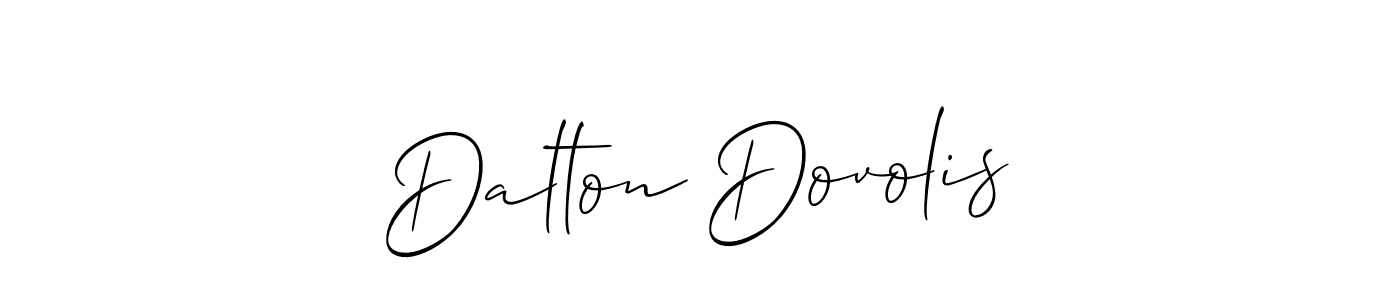 Create a beautiful signature design for name Dalton Dovolis. With this signature (Allison_Script) fonts, you can make a handwritten signature for free. Dalton Dovolis signature style 2 images and pictures png