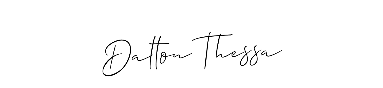 Make a beautiful signature design for name Dalton Thessa. With this signature (Allison_Script) style, you can create a handwritten signature for free. Dalton Thessa signature style 2 images and pictures png