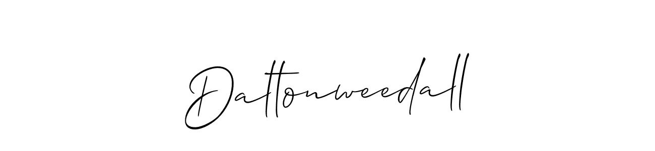 This is the best signature style for the Daltonweedall name. Also you like these signature font (Allison_Script). Mix name signature. Daltonweedall signature style 2 images and pictures png