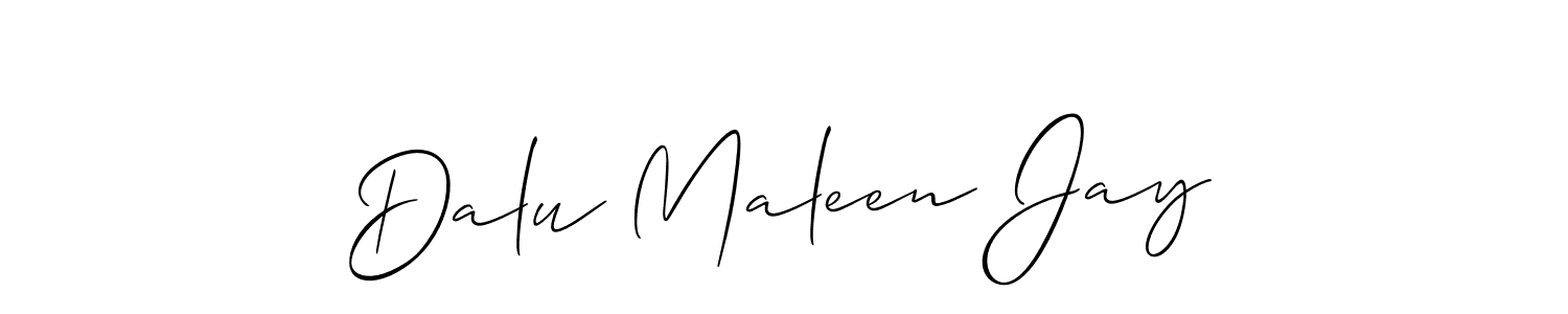 How to make Dalu Maleen Jay name signature. Use Allison_Script style for creating short signs online. This is the latest handwritten sign. Dalu Maleen Jay signature style 2 images and pictures png