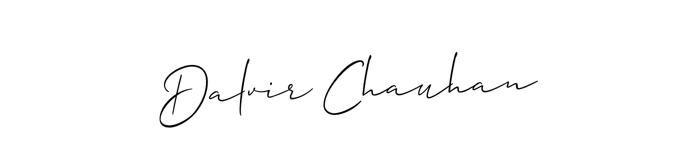 How to make Dalvir Chauhan name signature. Use Allison_Script style for creating short signs online. This is the latest handwritten sign. Dalvir Chauhan signature style 2 images and pictures png