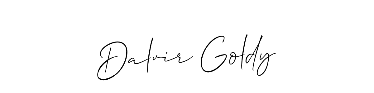 Dalvir Goldy stylish signature style. Best Handwritten Sign (Allison_Script) for my name. Handwritten Signature Collection Ideas for my name Dalvir Goldy. Dalvir Goldy signature style 2 images and pictures png
