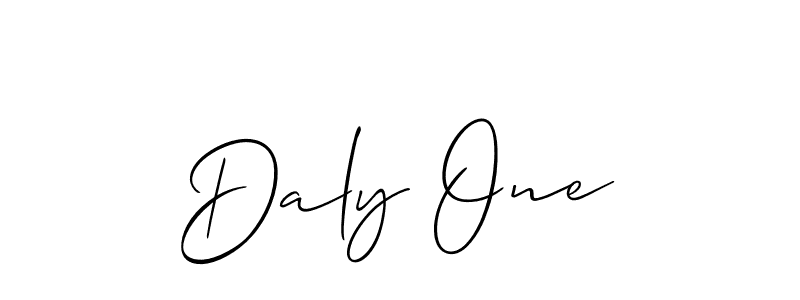 How to make Daly One name signature. Use Allison_Script style for creating short signs online. This is the latest handwritten sign. Daly One signature style 2 images and pictures png