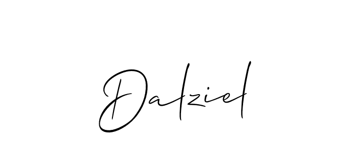 Create a beautiful signature design for name Dalziel. With this signature (Allison_Script) fonts, you can make a handwritten signature for free. Dalziel signature style 2 images and pictures png