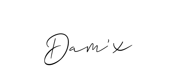 How to Draw Dam’x signature style? Allison_Script is a latest design signature styles for name Dam’x. Dam’x signature style 2 images and pictures png