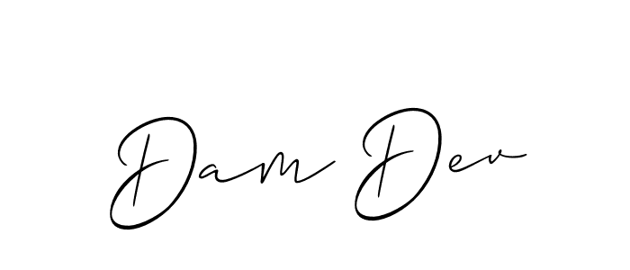 How to make Dam Dev signature? Allison_Script is a professional autograph style. Create handwritten signature for Dam Dev name. Dam Dev signature style 2 images and pictures png