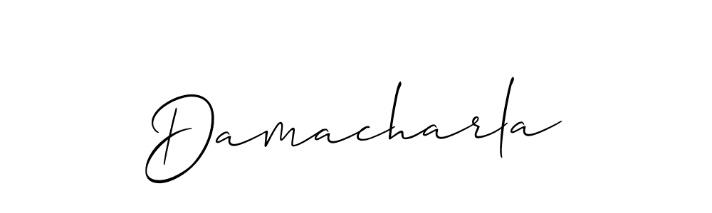 Use a signature maker to create a handwritten signature online. With this signature software, you can design (Allison_Script) your own signature for name Damacharla. Damacharla signature style 2 images and pictures png