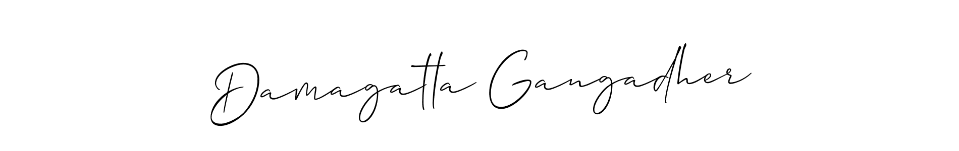 Make a beautiful signature design for name Damagatla Gangadher. With this signature (Allison_Script) style, you can create a handwritten signature for free. Damagatla Gangadher signature style 2 images and pictures png
