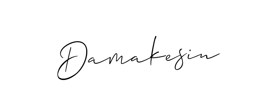 How to make Damakesin signature? Allison_Script is a professional autograph style. Create handwritten signature for Damakesin name. Damakesin signature style 2 images and pictures png