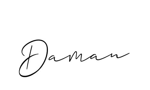 Create a beautiful signature design for name Daman. With this signature (Allison_Script) fonts, you can make a handwritten signature for free. Daman signature style 2 images and pictures png