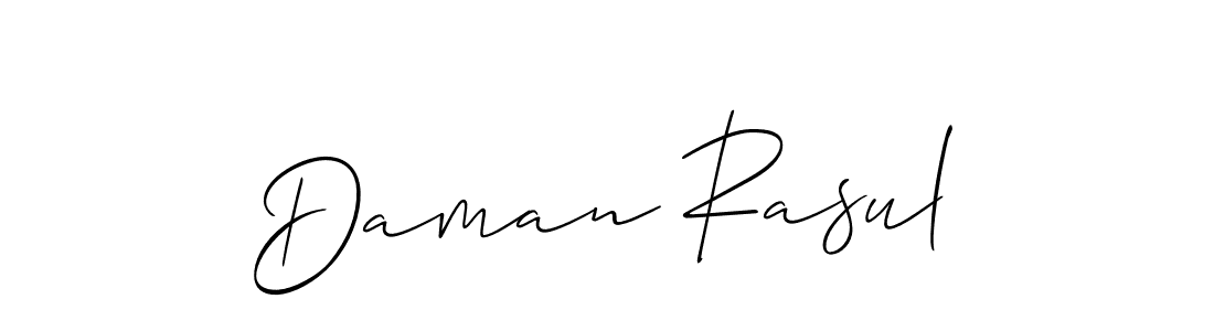 How to make Daman Rasul name signature. Use Allison_Script style for creating short signs online. This is the latest handwritten sign. Daman Rasul signature style 2 images and pictures png