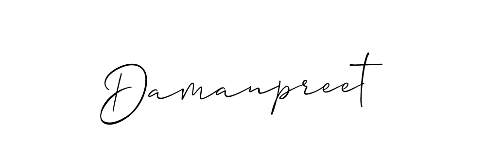 The best way (Allison_Script) to make a short signature is to pick only two or three words in your name. The name Damanpreet include a total of six letters. For converting this name. Damanpreet signature style 2 images and pictures png