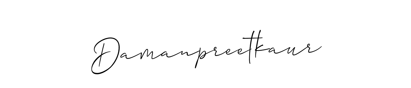 You should practise on your own different ways (Allison_Script) to write your name (Damanpreetkaur) in signature. don't let someone else do it for you. Damanpreetkaur signature style 2 images and pictures png