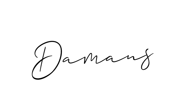 if you are searching for the best signature style for your name Damans. so please give up your signature search. here we have designed multiple signature styles  using Allison_Script. Damans signature style 2 images and pictures png