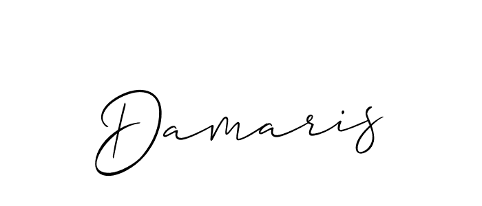 How to make Damaris signature? Allison_Script is a professional autograph style. Create handwritten signature for Damaris name. Damaris signature style 2 images and pictures png