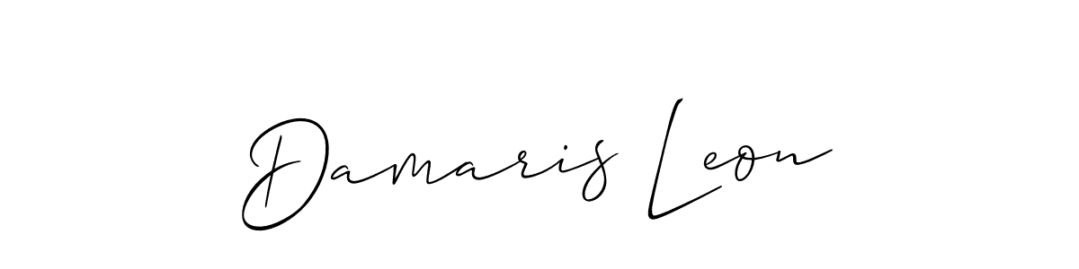 Also You can easily find your signature by using the search form. We will create Damaris Leon name handwritten signature images for you free of cost using Allison_Script sign style. Damaris Leon signature style 2 images and pictures png