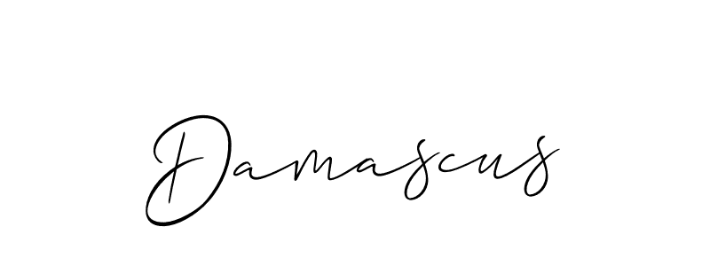 How to make Damascus signature? Allison_Script is a professional autograph style. Create handwritten signature for Damascus name. Damascus signature style 2 images and pictures png