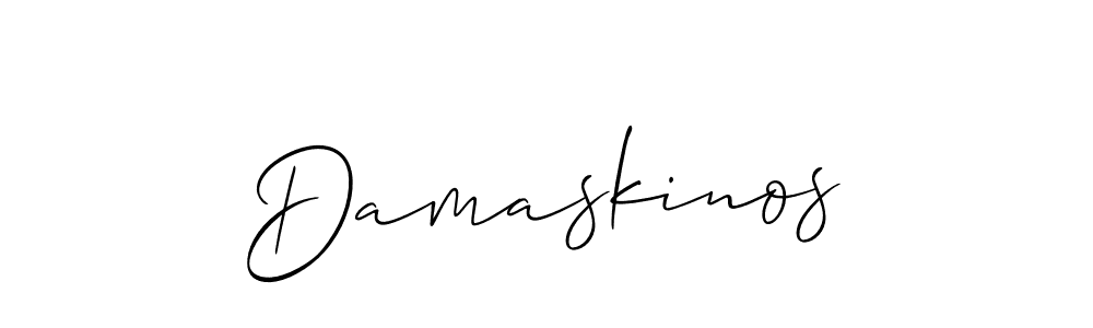 Also we have Damaskinos name is the best signature style. Create professional handwritten signature collection using Allison_Script autograph style. Damaskinos signature style 2 images and pictures png