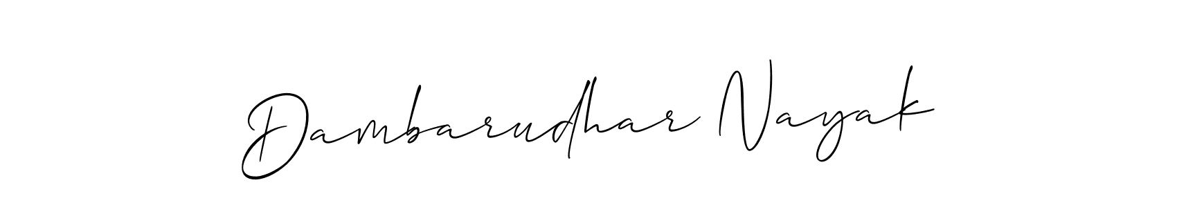 Design your own signature with our free online signature maker. With this signature software, you can create a handwritten (Allison_Script) signature for name Dambarudhar Nayak. Dambarudhar Nayak signature style 2 images and pictures png