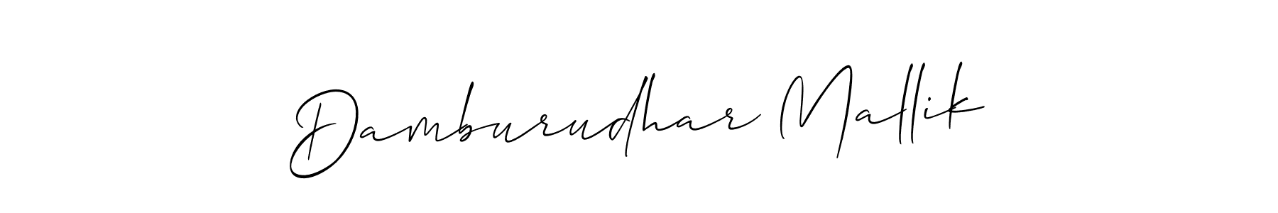 How to make Damburudhar Mallik signature? Allison_Script is a professional autograph style. Create handwritten signature for Damburudhar Mallik name. Damburudhar Mallik signature style 2 images and pictures png