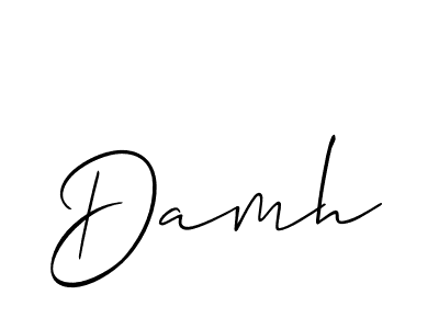 You should practise on your own different ways (Allison_Script) to write your name (Damh) in signature. don't let someone else do it for you. Damh signature style 2 images and pictures png