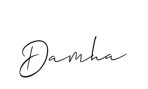 Also we have Damha name is the best signature style. Create professional handwritten signature collection using Allison_Script autograph style. Damha signature style 2 images and pictures png