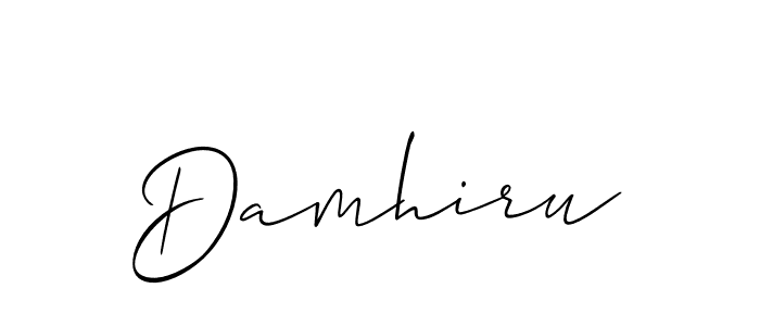 Make a short Damhiru signature style. Manage your documents anywhere anytime using Allison_Script. Create and add eSignatures, submit forms, share and send files easily. Damhiru signature style 2 images and pictures png