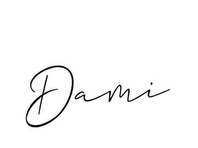 How to make Dami signature? Allison_Script is a professional autograph style. Create handwritten signature for Dami name. Dami signature style 2 images and pictures png