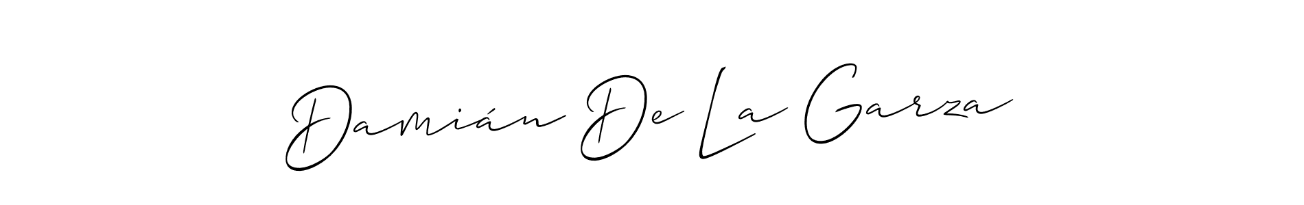 Create a beautiful signature design for name Damián De La Garza. With this signature (Allison_Script) fonts, you can make a handwritten signature for free. Damián De La Garza signature style 2 images and pictures png