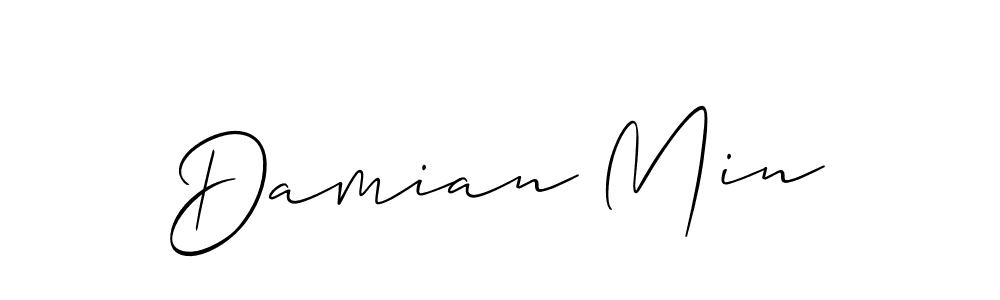 How to Draw Damian Min signature style? Allison_Script is a latest design signature styles for name Damian Min. Damian Min signature style 2 images and pictures png