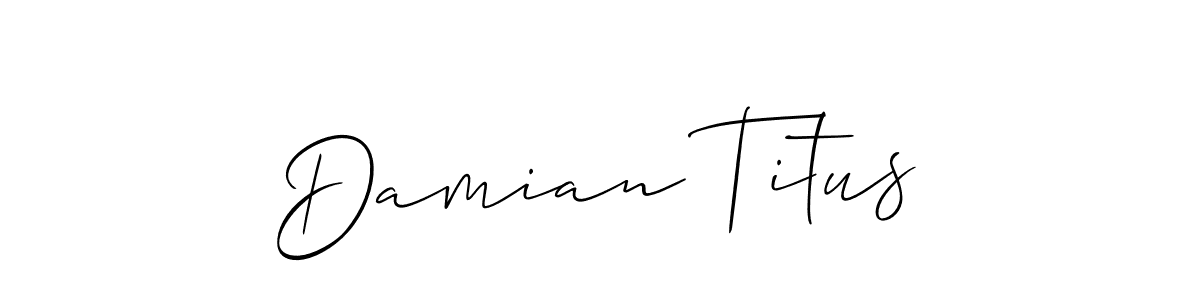 How to make Damian Titus signature? Allison_Script is a professional autograph style. Create handwritten signature for Damian Titus name. Damian Titus signature style 2 images and pictures png