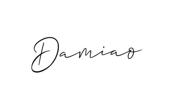 Similarly Allison_Script is the best handwritten signature design. Signature creator online .You can use it as an online autograph creator for name Damiao. Damiao signature style 2 images and pictures png