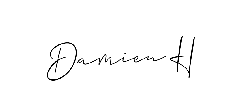 Use a signature maker to create a handwritten signature online. With this signature software, you can design (Allison_Script) your own signature for name Damien H. Damien H signature style 2 images and pictures png