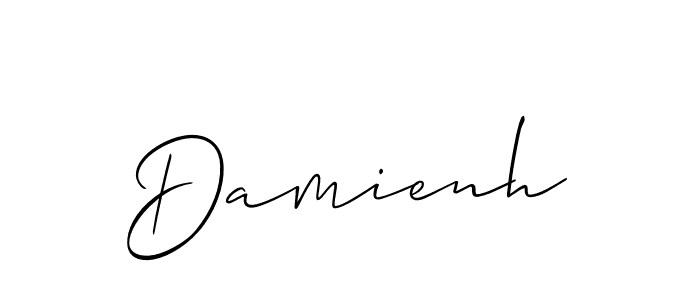 How to Draw Damienh signature style? Allison_Script is a latest design signature styles for name Damienh. Damienh signature style 2 images and pictures png