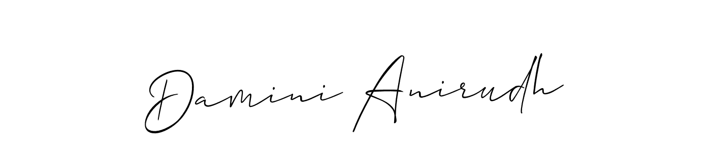 How to make Damini Anirudh signature? Allison_Script is a professional autograph style. Create handwritten signature for Damini Anirudh name. Damini Anirudh signature style 2 images and pictures png