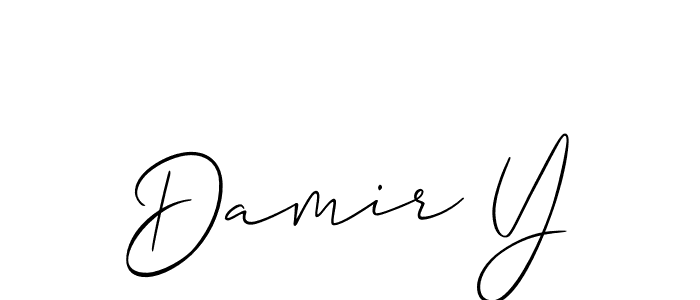 if you are searching for the best signature style for your name Damir Y. so please give up your signature search. here we have designed multiple signature styles  using Allison_Script. Damir Y signature style 2 images and pictures png