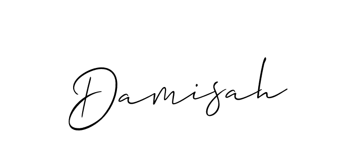 Similarly Allison_Script is the best handwritten signature design. Signature creator online .You can use it as an online autograph creator for name Damisah. Damisah signature style 2 images and pictures png