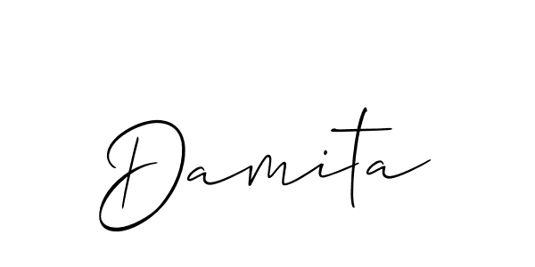 if you are searching for the best signature style for your name Damita. so please give up your signature search. here we have designed multiple signature styles  using Allison_Script. Damita signature style 2 images and pictures png