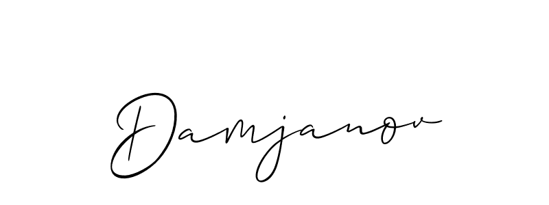 Best and Professional Signature Style for Damjanov. Allison_Script Best Signature Style Collection. Damjanov signature style 2 images and pictures png