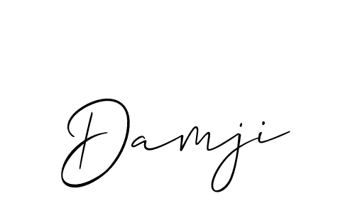 Allison_Script is a professional signature style that is perfect for those who want to add a touch of class to their signature. It is also a great choice for those who want to make their signature more unique. Get Damji name to fancy signature for free. Damji signature style 2 images and pictures png