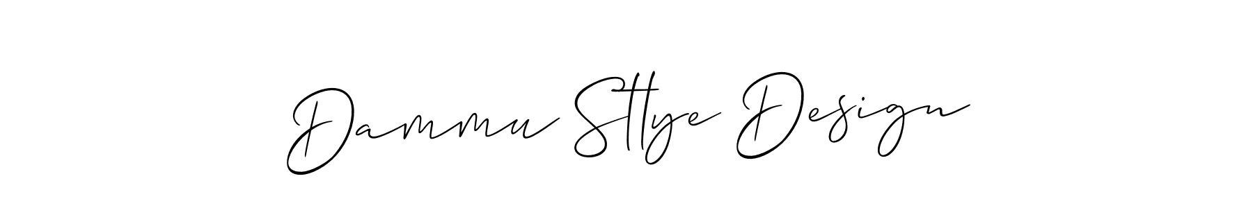 Also You can easily find your signature by using the search form. We will create Dammu Stlye Design name handwritten signature images for you free of cost using Allison_Script sign style. Dammu Stlye Design signature style 2 images and pictures png